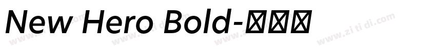 New Hero Bold字体转换